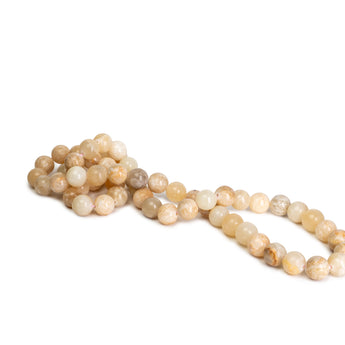 Polished Natural Onyx 60 Bead  String Necklace