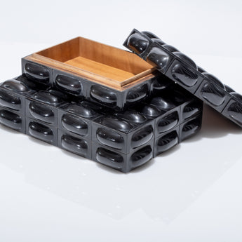 Black Bubble Horn Decorative Boxes