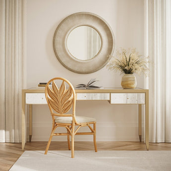 Made Goods Mia Antique Mirror Palladian Silver Oak Desk