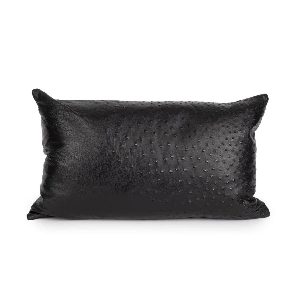 Ostrich Leather Lumbar Pillow