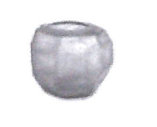 CUBISTIC 12.5" DiaGold/Clear Round Glass Vase