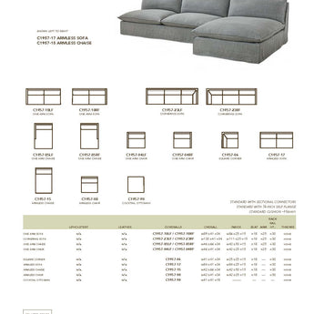 Lee Industries C1957 Slipcover Sectional Sofa with Arms