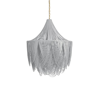 Whisper Chandelier Metallic Leather Crown Medium Short