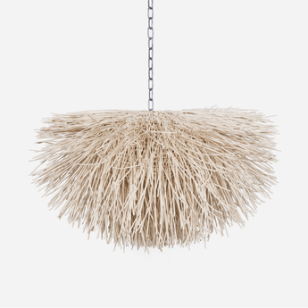 Woven Rattan Urchin Lighting SM-Natural : 27-30"x15"H