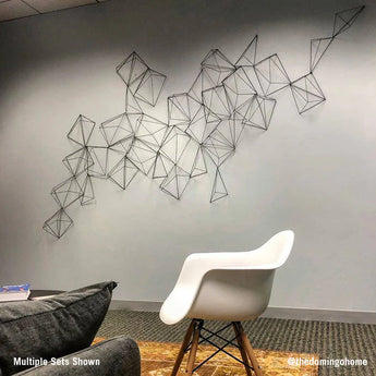 Modular Wire Crystal Sculptures – Set of 3 Shape