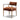 Angular Metal & Wood Upholstered Dining Chair in Altair Sienna – angled view