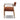 Angular Metal & Wood Upholstered Dining Chair in Altair Sienna – side view