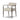 Angular Metal & Wood Upholstered Dining Chair in Charter Oatmeal – angled view