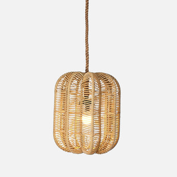 Made Goods Bevan Faux Rattan Pendant - 12FT Cord