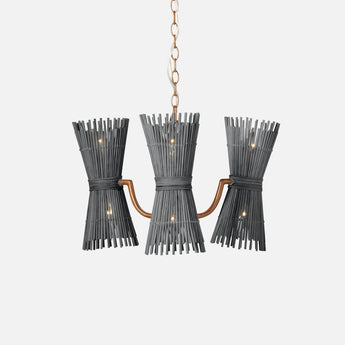 Made Goods Miko Natural Rattan Chandelier