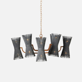 Made Goods Miko Natural Rattan Chandelier