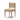Channel-Tufted Art Deco Oak Dining Chair in Laughlin Natural – angled view