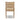 Channel-Tufted Art Deco Oak Dining Chair in Laughlin Natural – back view