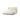 Channeled Upholstered Bed with Plinth Base in 46.5" headboard, Cream – angled view