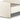 Contrast Piped Upholstered King Bed in Snow – detail 3