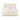 Contrast Piped Upholstered King Bed in Snow – front view