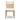 Curved Oak Back Dining Chair with Handle Cutout in Charter Oatmeal – front view