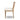 Curved Oak Back Dining Chair with Handle Cutout in Charter Oatmeal – side view