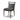 Curved Oak Back Dining Chair with Handle Cutout in Gibson Black – angled view