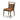 Curved Oak Back Dining Chair with Handle Cutout in Sonoma Chestnut – angled view
