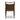 Curved Oak Back Dining Chair with Handle Cutout in Sonoma Chestnut – back view