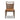 Curved Oak Back Dining Chair with Handle Cutout in Sonoma Chestnut – front view