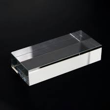 Crystal Rectangular Block Base 9"x4"x2"H