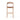 Four Hands Amare bar and counter stool with solid ash frame and top-grain leather seat