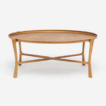 Made Goods Addison Aesthetic Sleek Whimsical Oval-Shaped Coffee Table