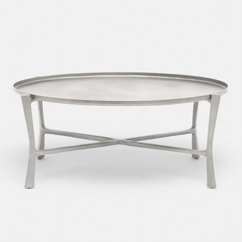 Made Goods Addison Aesthetic Sleek Whimsical Oval-Shaped Coffee Table