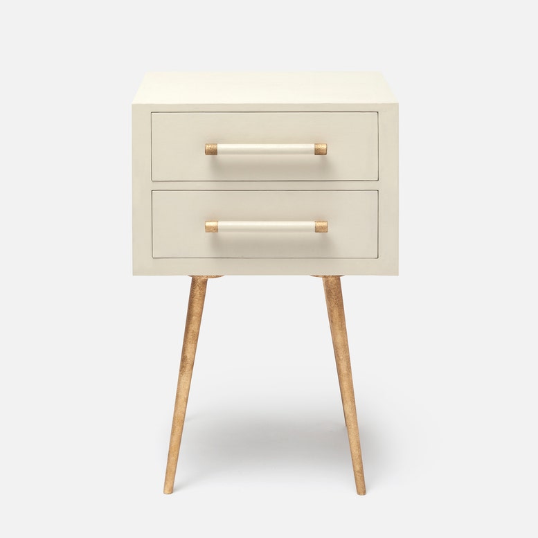 Made Goods Alene Aesthetic Faux Linen Nightstand