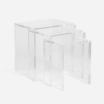 Made Goods Beckham Faux Clear Nesting Tables