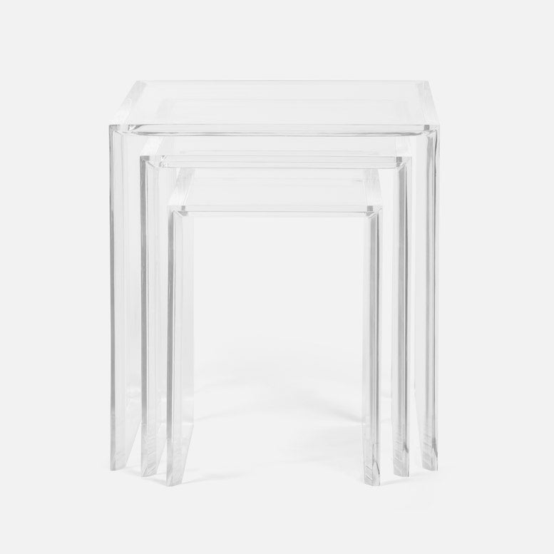 Made Goods Beckham Faux Clear Nesting Tables