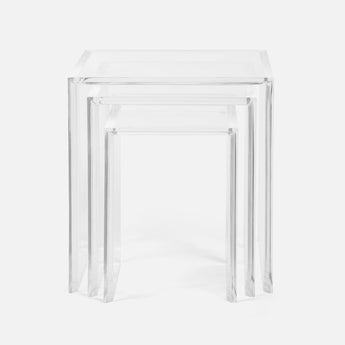 Made Goods Beckham Faux Clear Nesting Tables