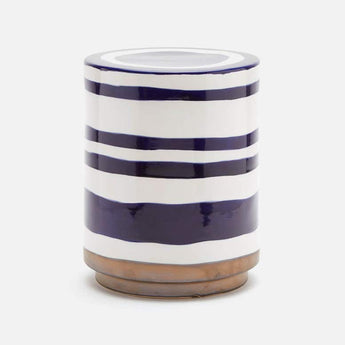 Made Goods Belda Striped Ceramic Stool