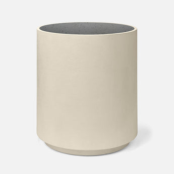 Made Goods Cara Round Faux Shagreen Drum Side Table with Antiqued Mirrored Top