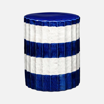 Made Goods Crue Nautical Striped Ceramic Stool