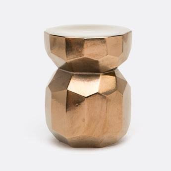 Made Goods Dessie Crackled Geometric Ceramic Stool