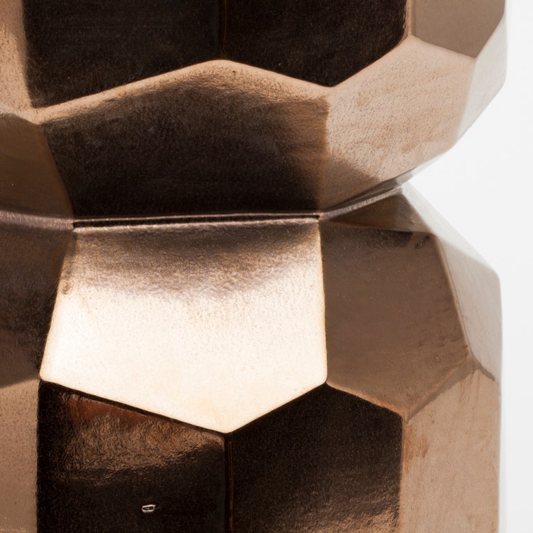 Made Goods Dessie Crackled Geometric Ceramic Stool