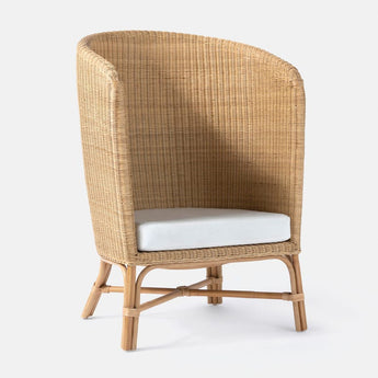 Made Goods Dunley Indoor Honey-Hued Wicker Lounge Chair