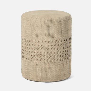 Made Goods Ellington Hand-Woven Suede Stool