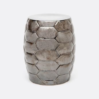 Made Goods Faith Metallic Charcoal Ceramic Stool