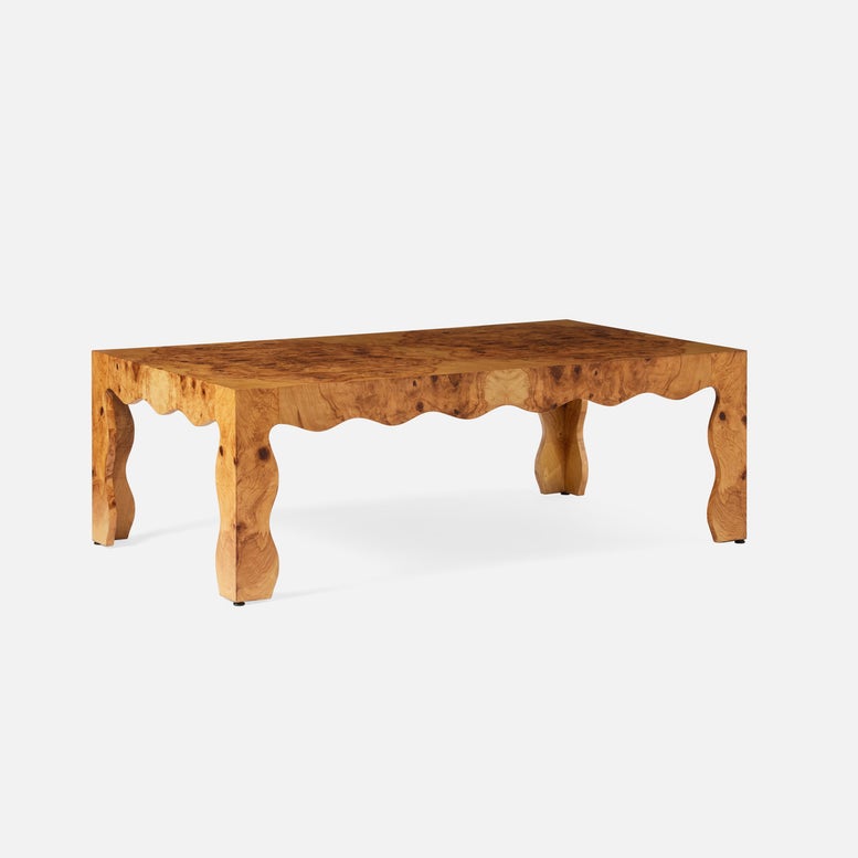 Made Goods Maurice Contemporary Wavy Silhouette Coffee Table