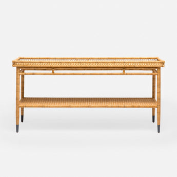 Made Goods Sarah Aesthetic Woven Rattan Console