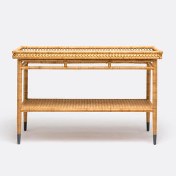 Made Goods Sarah Aesthetic Woven Rattan Console