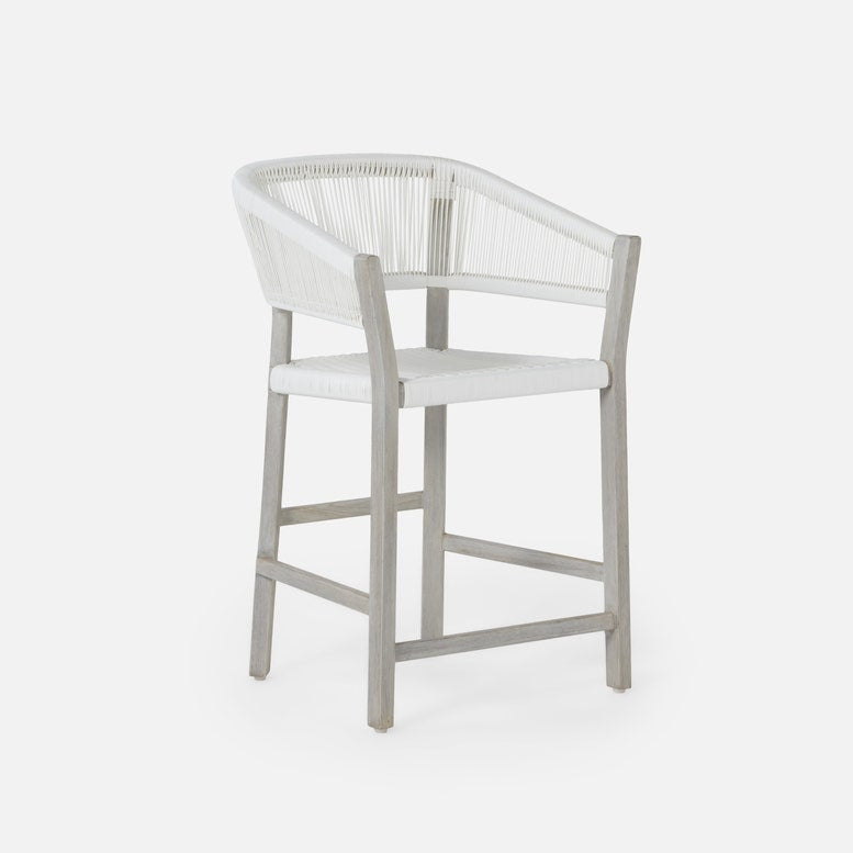 Made Goods Wentworth Contemporary Faux Rattan Counter Stool
