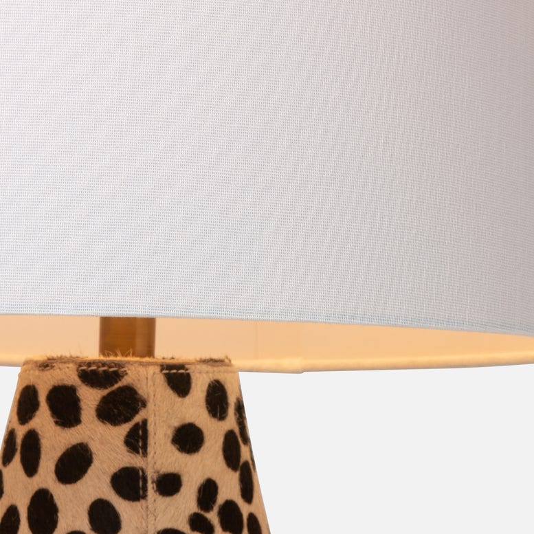 Made Goods Gwenora Dalmatian Hair-on-Hide Table Lamp