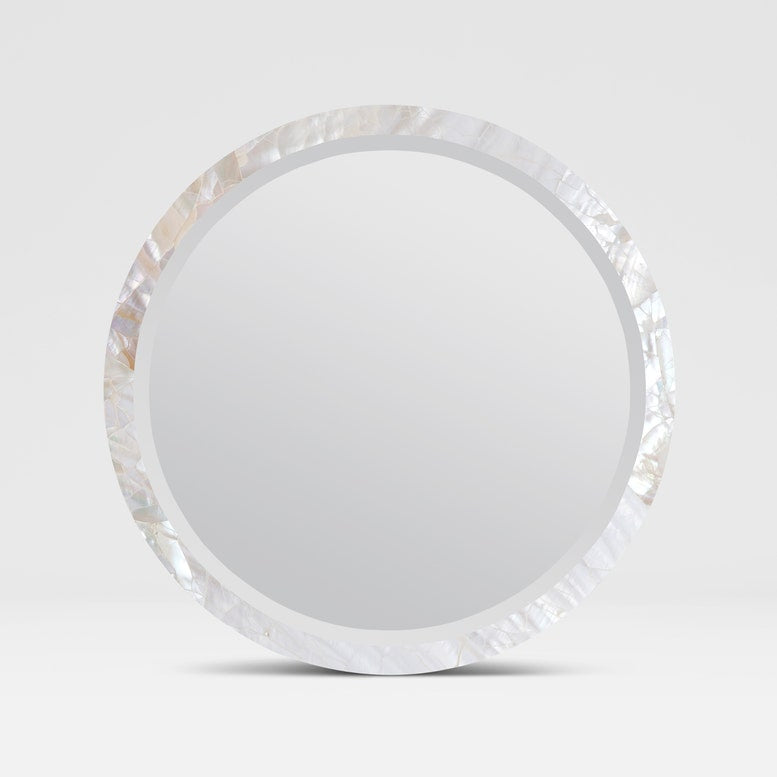 Made Goods Albert Shell Framed Circular Mirror