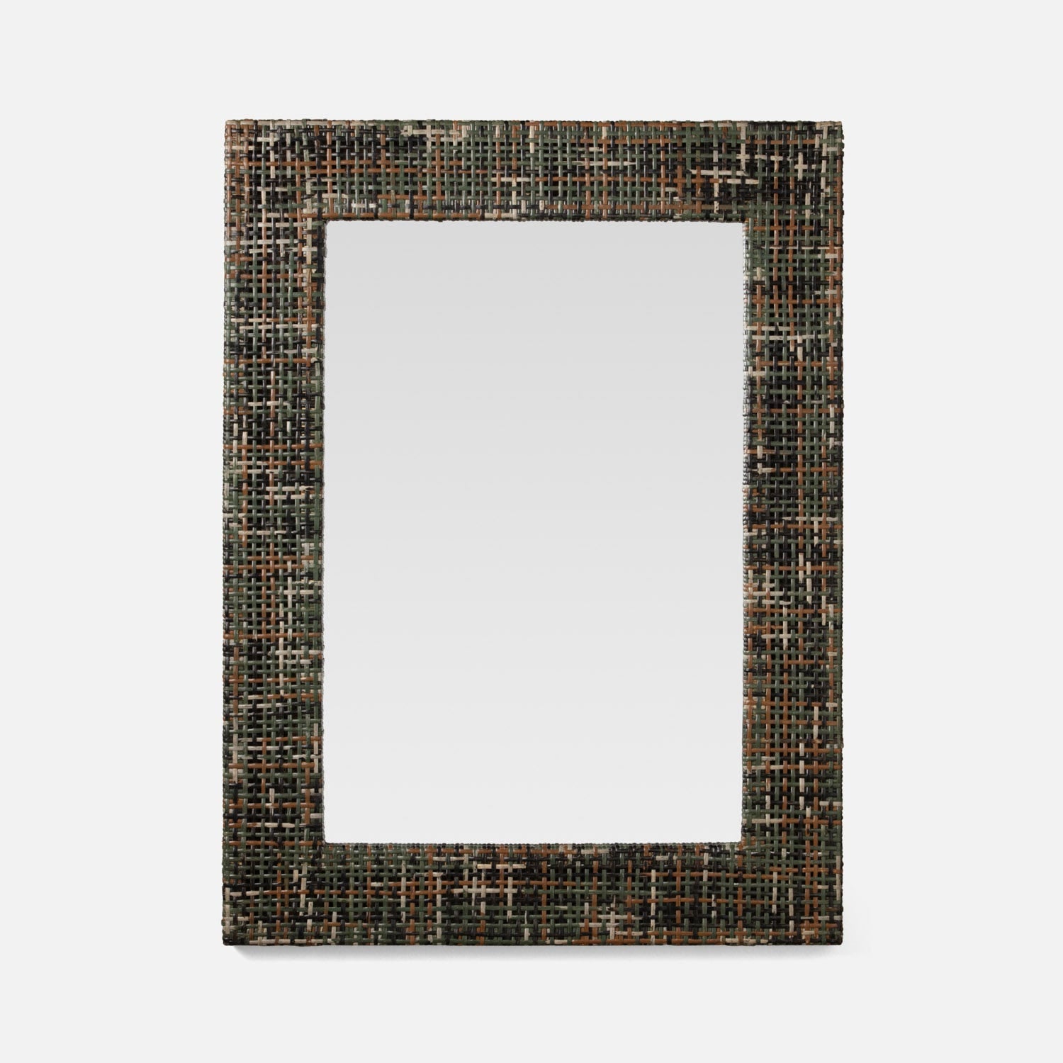 Made Goods Eastwood Camouflage Peeled Rattan Mirror