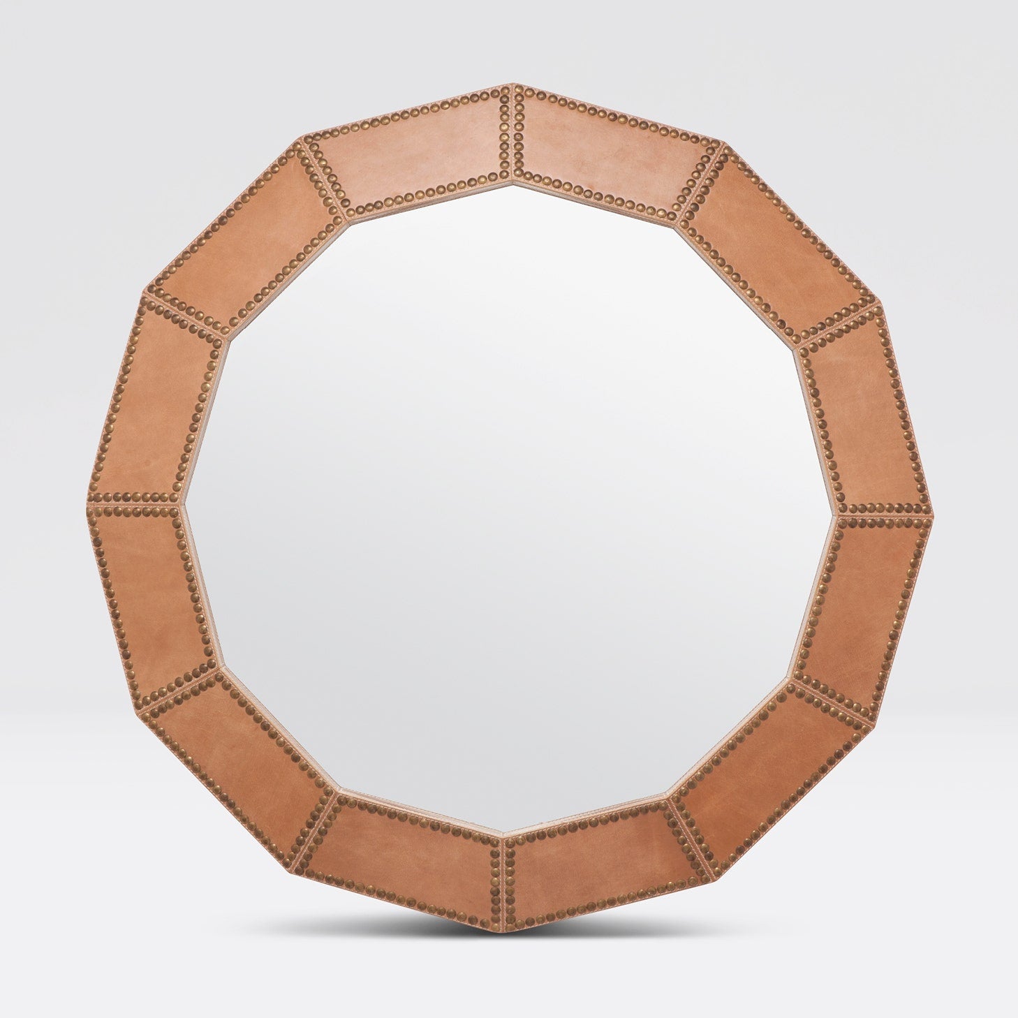 Made Goods Hume Full-Grain Aged Camel Leather Mirror